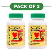 ChildLife Essentials Pure DHA for Kids Berry Flavor 90 Softgels Pack of 2