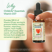 ChildLife Essentials Vitamin D3 drops infant child liquid supplement berry flavour 30ml