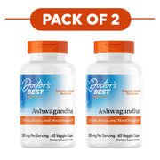 Doctor's Best Ashwagandha 250mg 60 Veggie Capsules Pack of 2