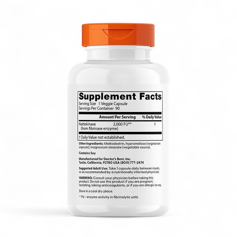 Doctor's Best Nattokinase – 2000 FU, 90 Veggie Capsules