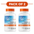 Doctor's Best Stabilized R-Lipoic Acid 100mg 180 Veggie Capsules Pack of 2