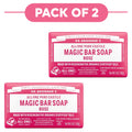 Jabón en Barra Mágico Dr. Bronner's Pure-Castile Rosa 140g