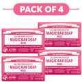 Jabón en Barra Mágico Dr. Bronner's Pure-Castile Rosa 140g