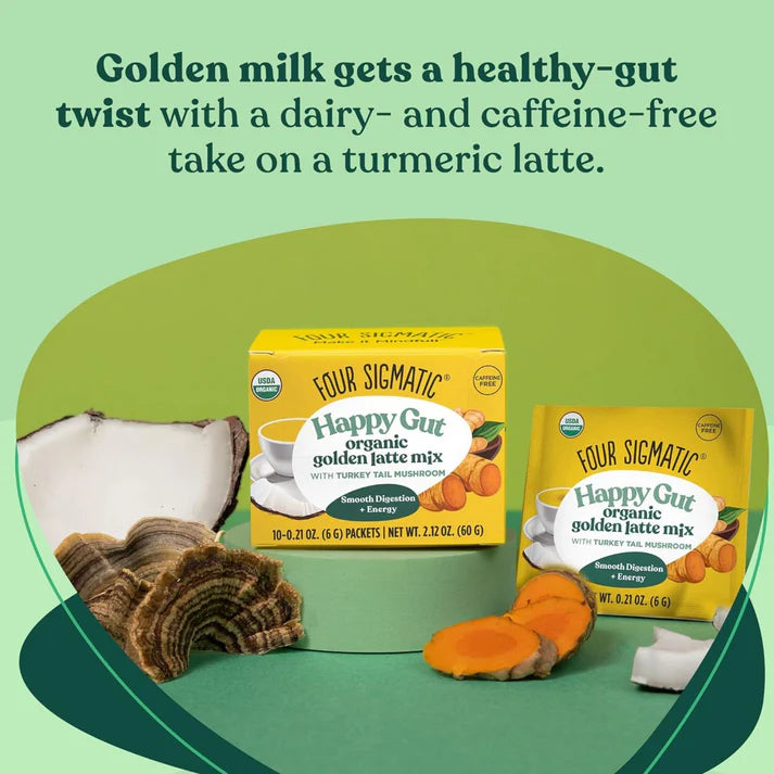 Four Sigmatic Organic Golden Latte Mix, Caffeine-Free - 10 Packets