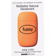 Fussy Refillable Natural Deodorant Wide Eyed reusable deodorant with case 40g