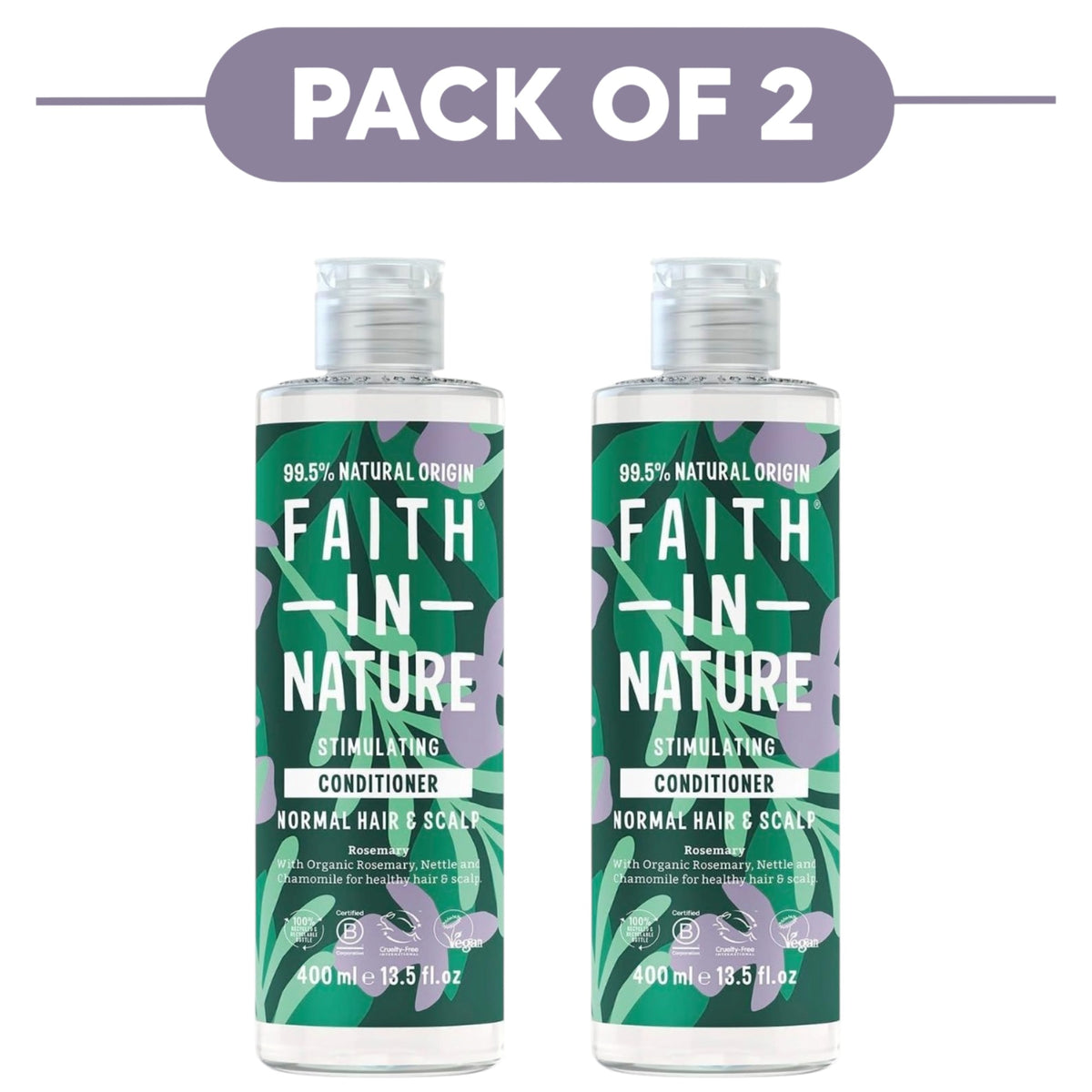 Faith In Nature Rosemary Stimulating Conditioner 400ml Pack of 2