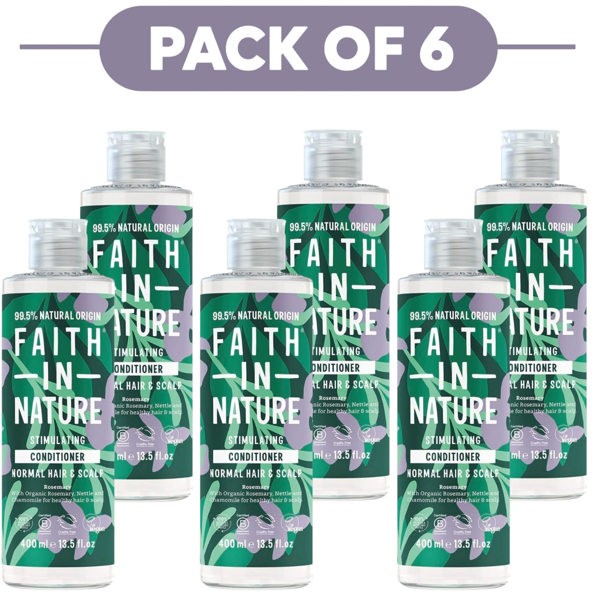 Faith In Nature Rosemary Stimulating Conditioner 400ml Pack of 6