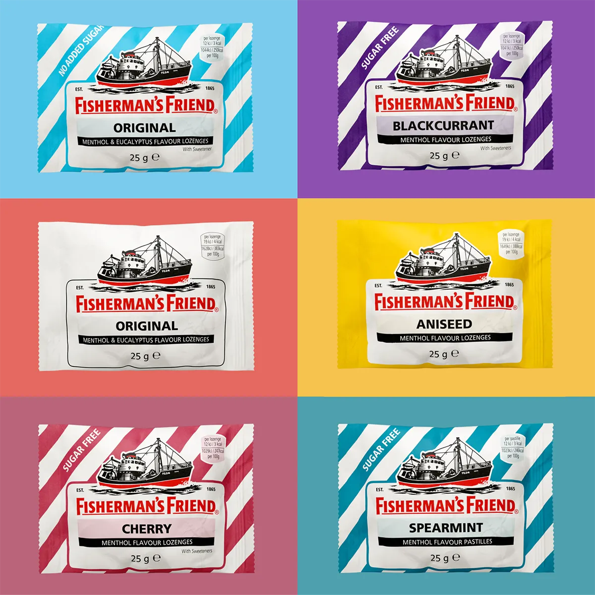 Fisherman’s Friend Blackcurrant & Menthol Lozenges – 24 Sachets