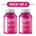 Goli Nutrition Women's Complete Multi Gummies 225mcg Biotin 60 Count Pack of 2