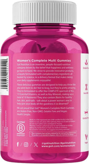 Back Image: Goli Nutrition Women's Complete Multi Gummies bottle 60 count