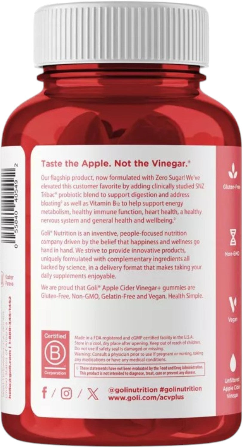Barcode Image: Goli Nutrition ACV Gummies barcode packaging 60 count