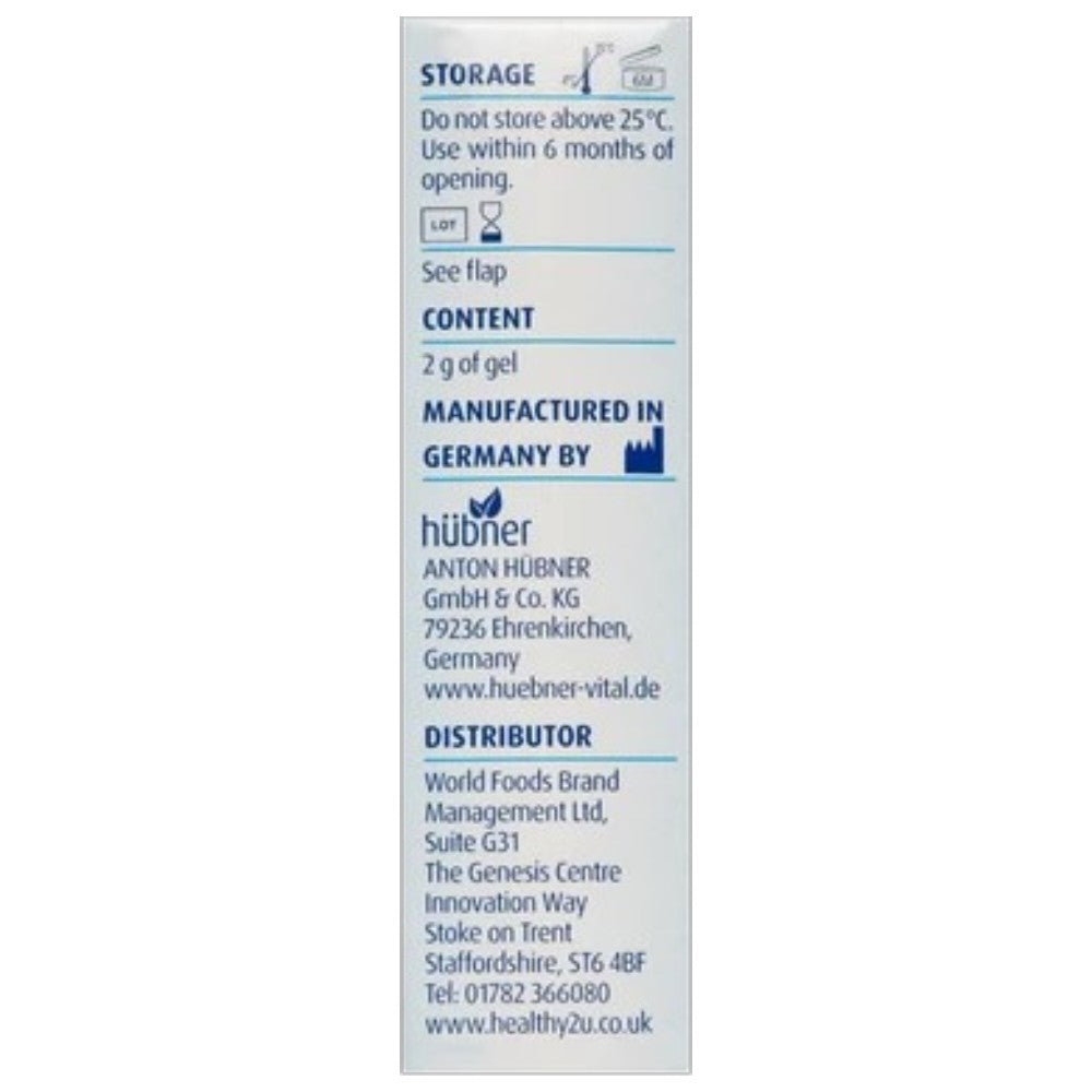 Hübner Silicea Original Cold Sore Gel topical lip gel tube 2g ingredients