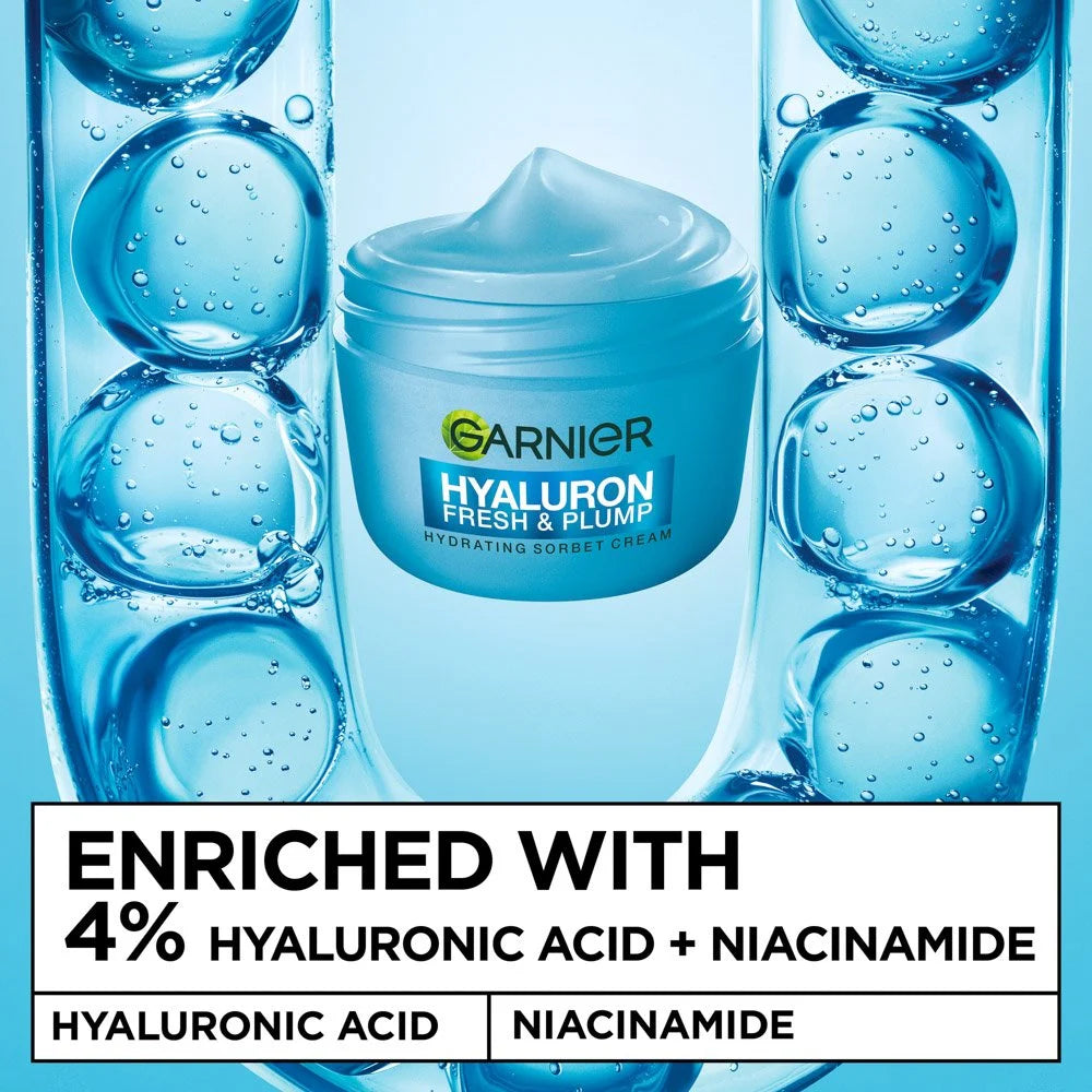 Garnier Sorbet Cream Bundle ingredient information Hyaluron 50ml