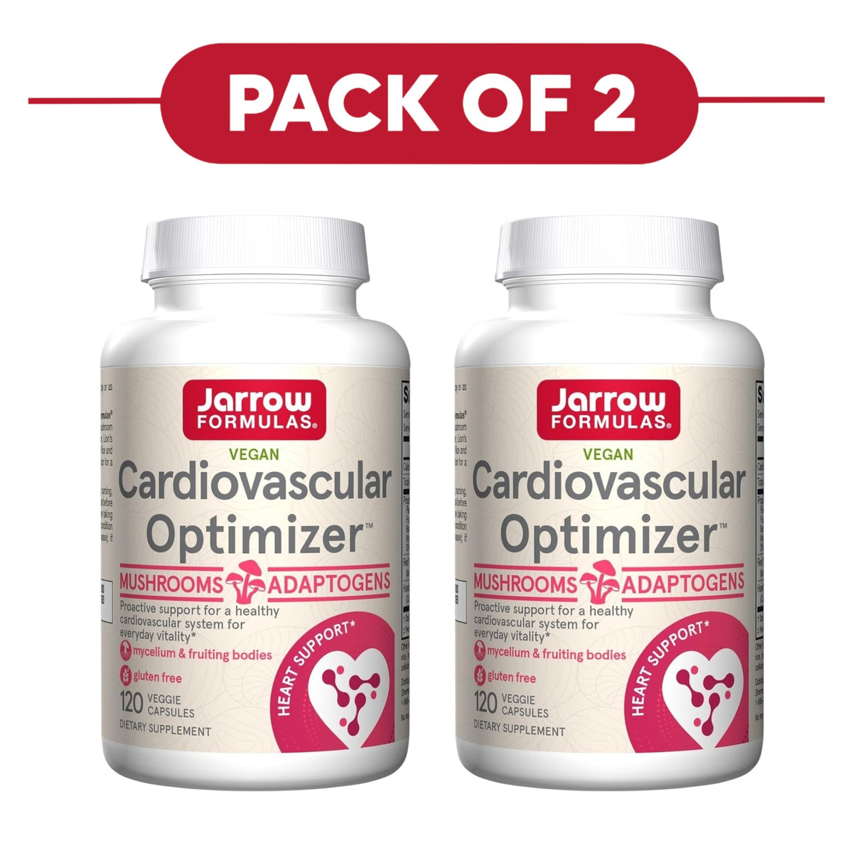 Jarrow Formulas Cardiovascular Optimizer 120 Veggie Capsules Pack of 2