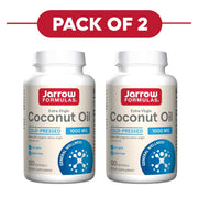 Jarrow Formulas Extra Virgin Coconut Oil 1000mg 120 Softgels Pack of 2