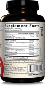 Jarrow Formulas Neuro Optimizer capsules barcode 120 count