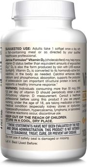 Jarrow Formulas Vitamin D3 62.5mcg 2500 IU softgels usage instructions 100 count

