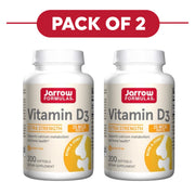 Jarrow Formulas Vitamin D3 25mcg 1000IU 200 Softgels Pack of 2