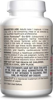 How to Use Image: Jarrow Formulas CoQ10 100mg veggie capsules usage instructions 60 count