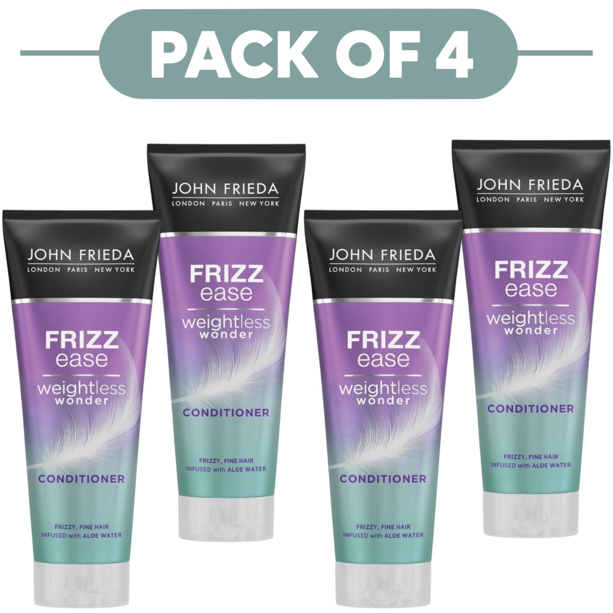 John Frieda Frizz Ease Weightless Wonder Conditioner 250ml Pack of 4