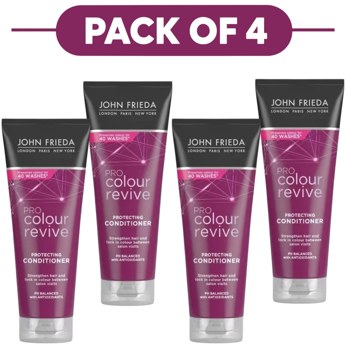 John Frieda Pro Colour Revive Protecting Conditioner 250ml Pack of 4