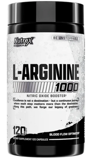 Nutrex L-Arginine 1000mg 120 capsules bottle supplement