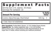 Nature’s Answer Licorice Root Liquid Extract 60ml supplement labelon a white background