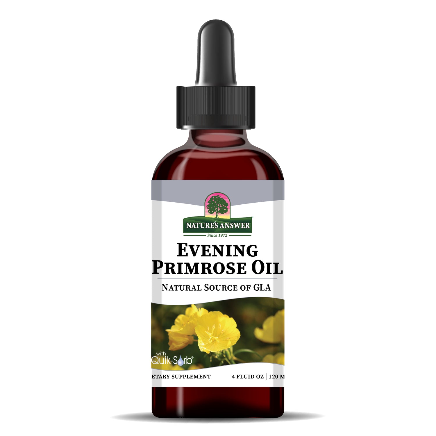 Nature's Answer Liquid Evening Primrose Oil Cold Pressed 120ml supplement front label