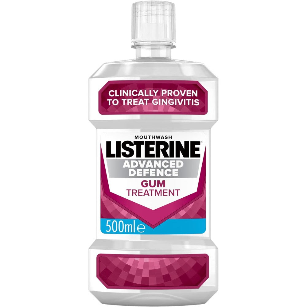 Listerine Advanced Defence Gum Treatment Mouthwash oral rinse bottle 500ml