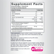 Nutrition label for NeoCell Beauty Infusion collagen powder supplement.