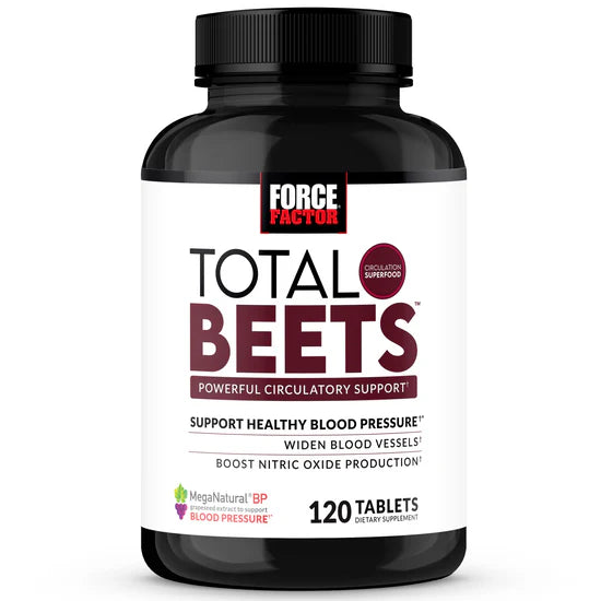 Force Factor Total Beets supplement bottle on a white background