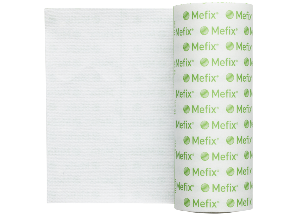 Mefix Medical Adhesive Soft Cloth Tape Roll, 15 cm x 10 m, wide format on white background.