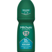 Mitchum Men's Ultimate Active Ocean Antiperspirant Roll On underarm deodorant bottle 100ml