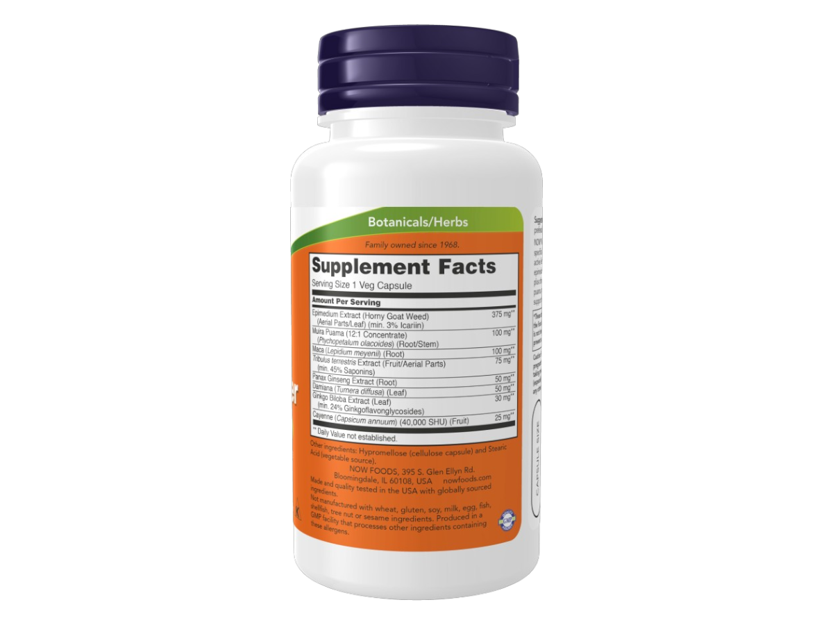 NOW Men's Herbal Vitality Veg Capsules with Maca & Ginseng