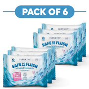 Natracare Safe To Flush Moist Tissues 30 Tissues Pack of 6