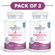 Nordic Naturals Prenatal DHA 830mg Unflavoured 90 Soft Gels Pack of 2