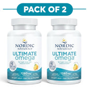 Nordic Naturals Ultimate Omega 1280mg Lemon 60 Soft Gels Pack of 2