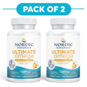 Nordic Naturals Ultimate Omega Fish Gelatin 1280mg 60 Soft Gels Pack of 2