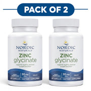 Nordic Naturals Vegan Zinc Glycinate 20mg 60 Capsules Pack of 2