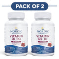 Nordic Naturals Gomitas de Vitamina D3 + K2 - 1000 UI, Granada - 60 Gomitas