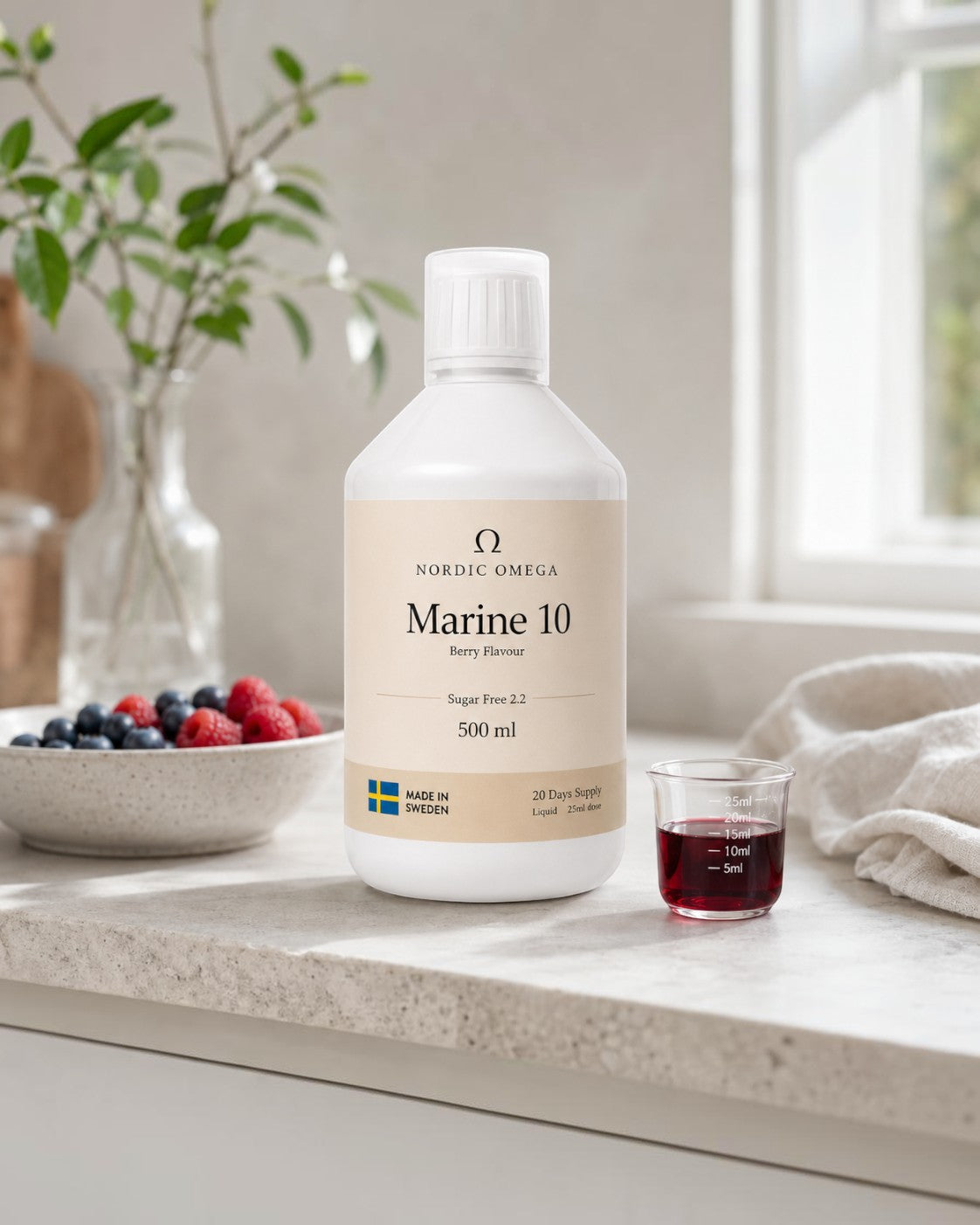 Nordic Omega Marine Collagen 10 Sugar Free Berry Flavour 500ml