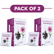 NutraTea Elderberry & Echinacea Herbal Tea 20 Tea Bags Pack of 2