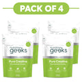 Nutrition Geeks Pure Creatine Monohydrate Powder 315g Pack of 4
