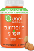 Qunol Gomitas de Cúrcuma y Jengibre Mandarina 60 Unidades