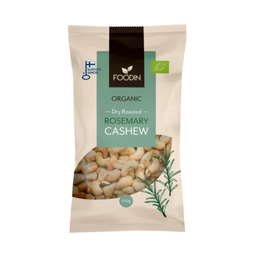 Foodin Rosemary Cashew, Organic 120g, Pack of 8