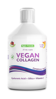 Front image: Swedish Nutra vegan collagen liquid berry flavour 500ml bottle