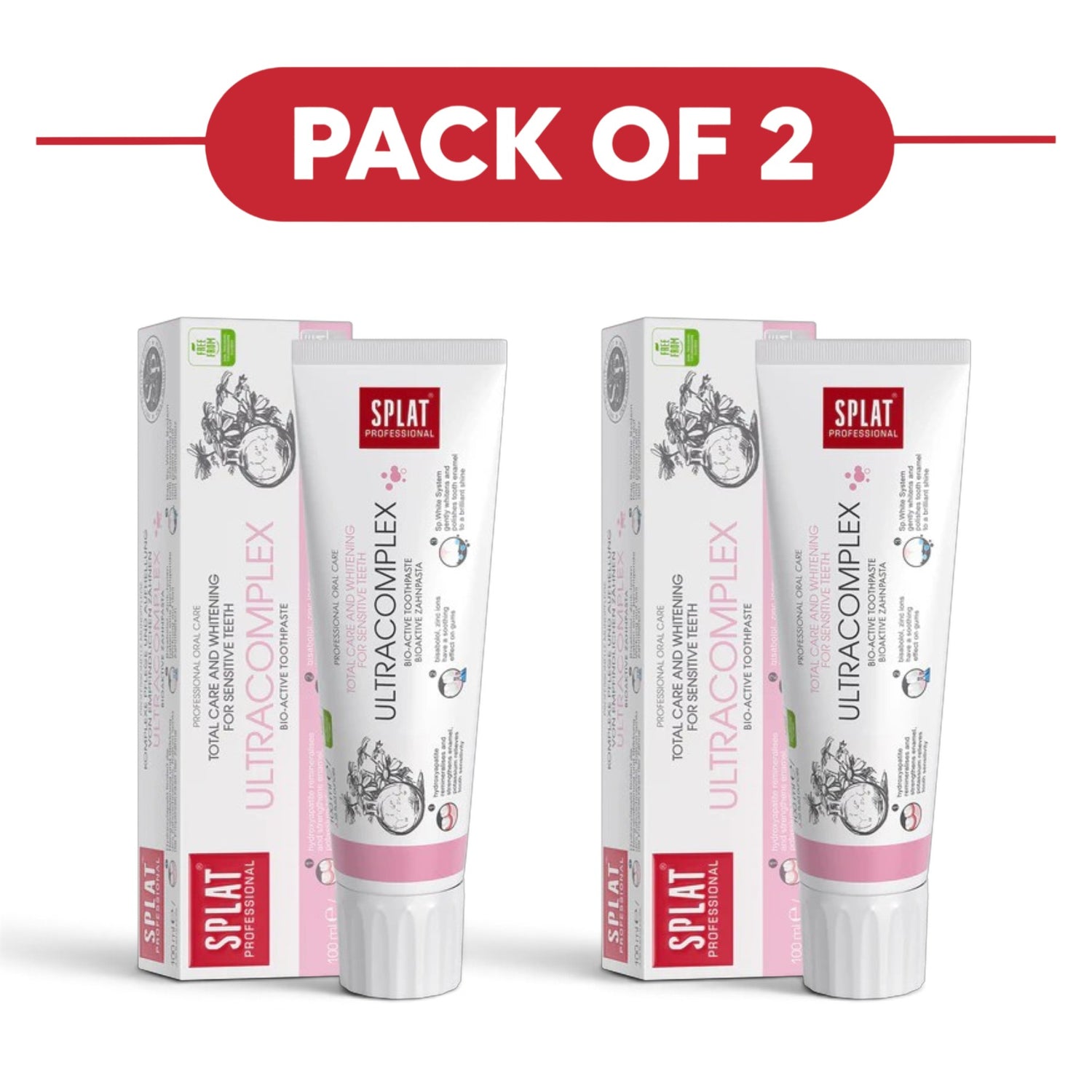 SPLAT Professional UltraComplex Total Care Toothpaste 100ml Pack of 2