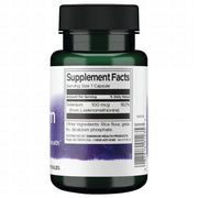Back label of Swanson Selenium showing supplement facts panel.