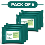 Simple Kind to Skin Age Resisting Cleansing Wipes 20 Wipes Pack of 6