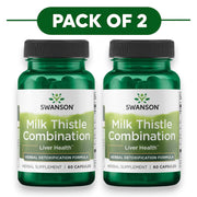 Swanson Milk Thistle Combination 175mg 60 Capsules Pack of 2